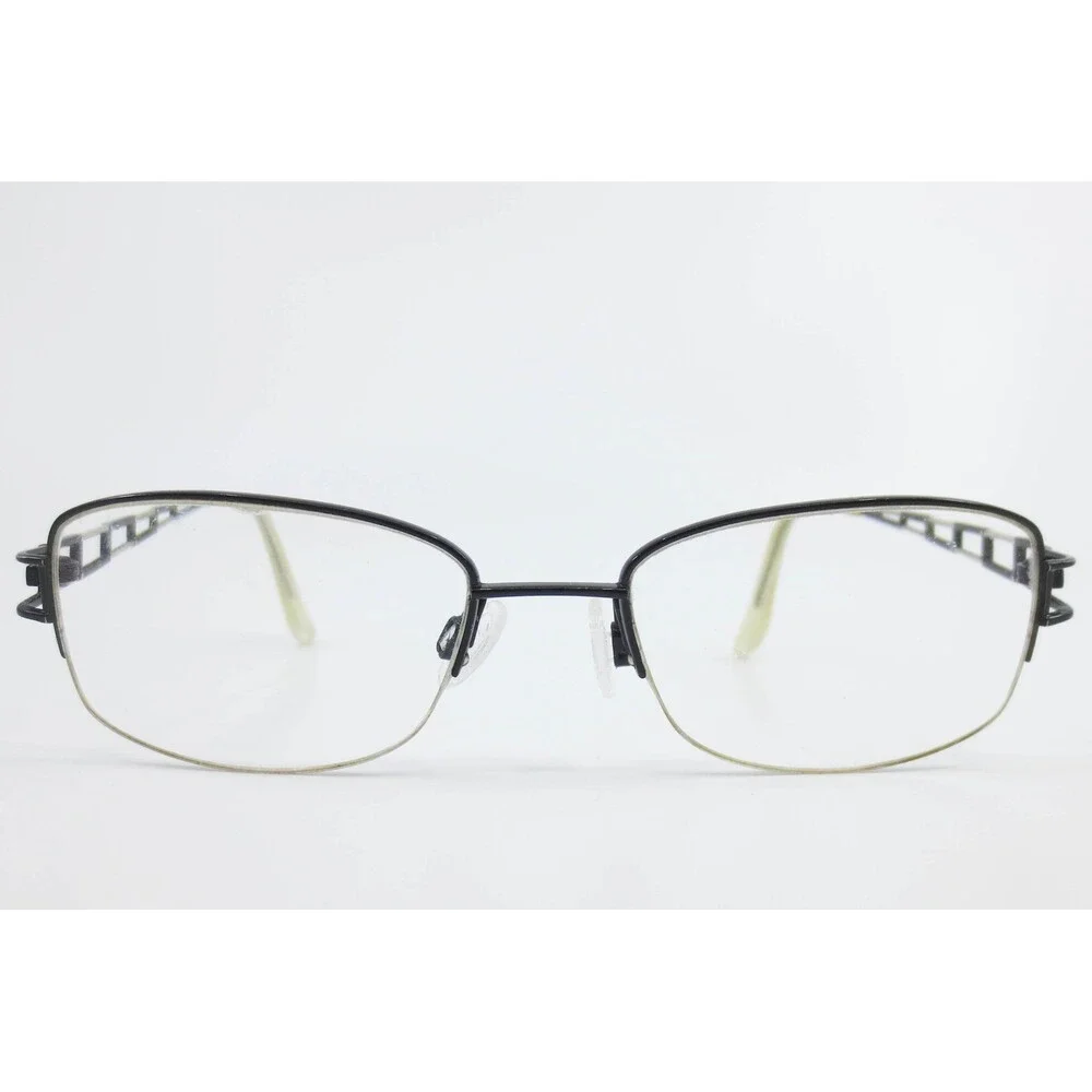 Charmant Eyeglasses Black Semi Rimless Rectangular Frames 51-18-140 38320